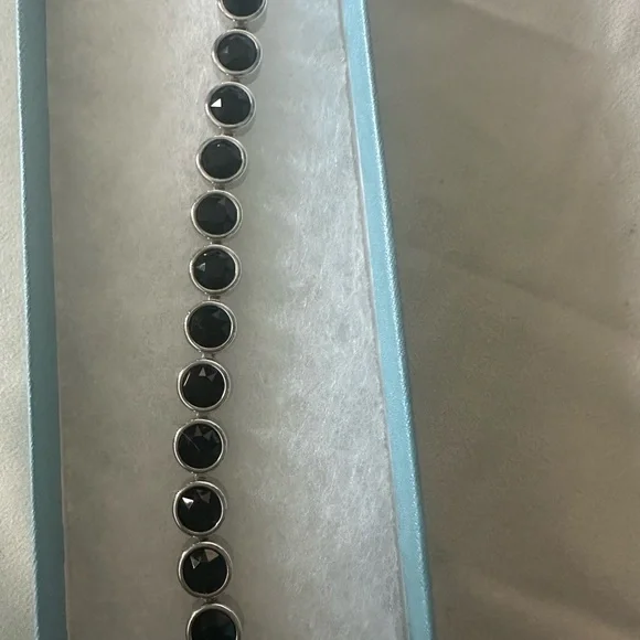 Touchstone Crystal Black and Silver Bracelet with Polished Beads - Picture 5 of 5